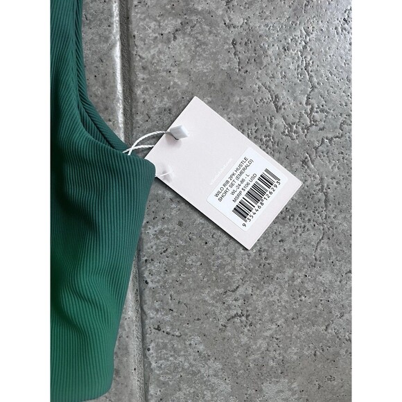 Wilo Sz Large Ribbed Emerald Green Athletic Stretch Sports Bra Removable Pad NWT - Picture 3 of 5